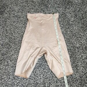 Ruby Ribbon High Waist Thigh Slimmer Shapewear Cream Sz L Compressive Slimming